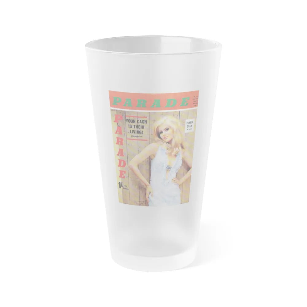 Pamela Tiffin #21 - Mag. Cover (Vintage Female Icon) Frosted Pint Glass 16oz-16oz-Frosted-Go Mug Yourself
