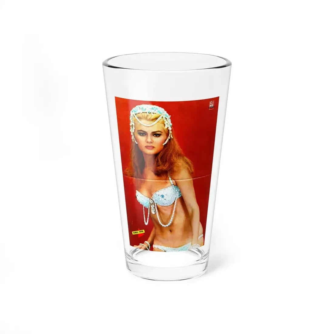 Pamela Tiffin #221 (Vintage Female Icon) Pint Glass 16oz 16oz - Go Mug Yourself