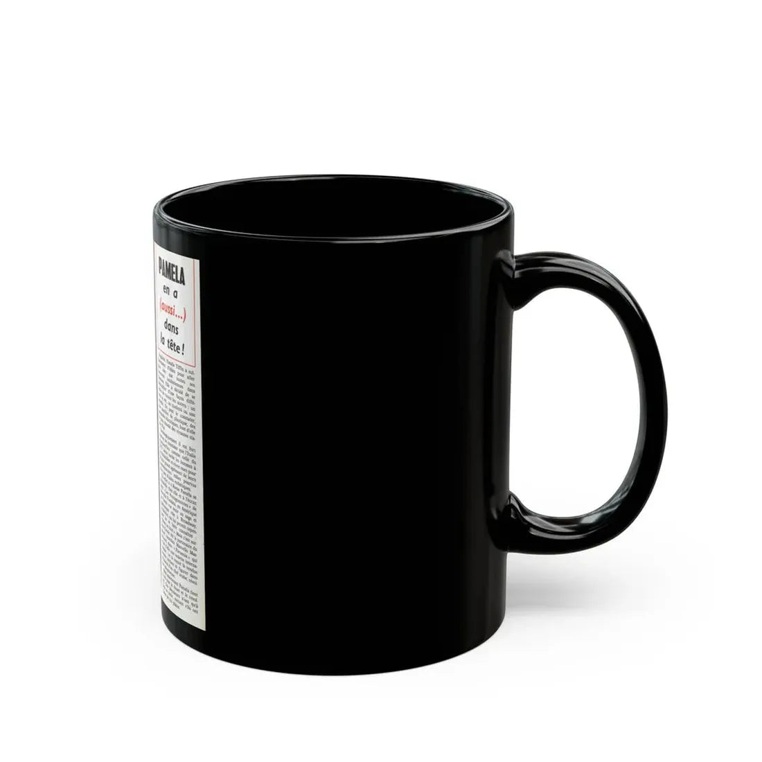 Pamela Tiffin #24 - Mag. Page (Vintage Female Icon) Black Coffee Mug - Go Mug Yourself