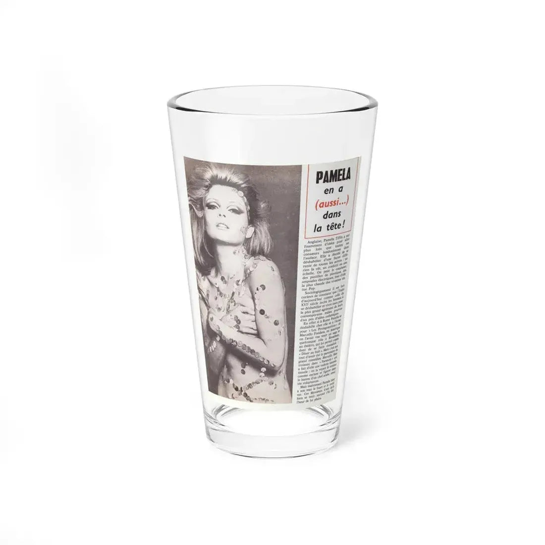 Pamela Tiffin #24 - Mag. Page (Vintage Female Icon) Pint Glass 16oz 16oz - Go Mug Yourself
