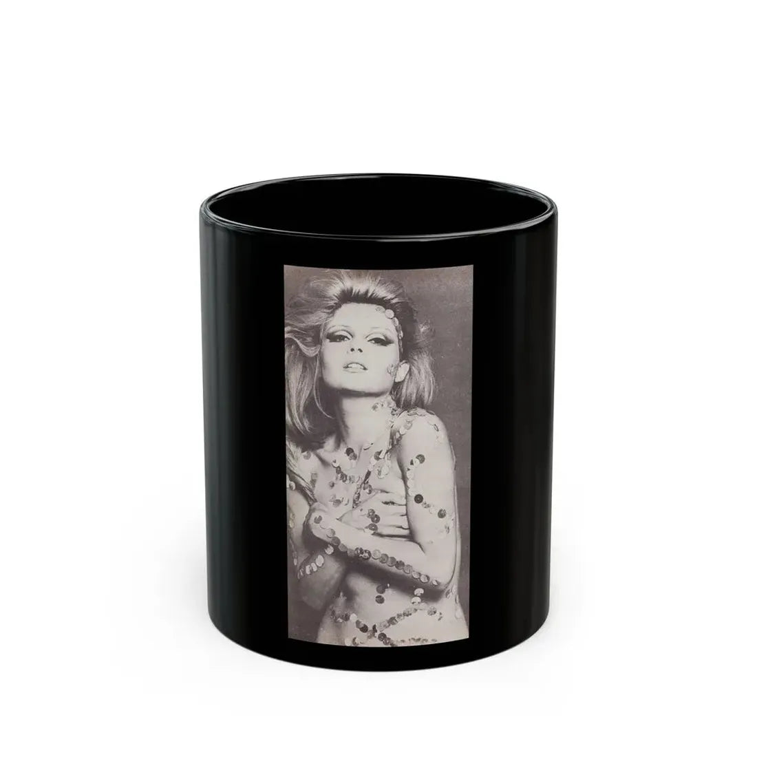 Pamela Tiffin #24 - Mag. Page1 (Vintage Female Icon) Black Coffee Mug 11oz - Go Mug Yourself
