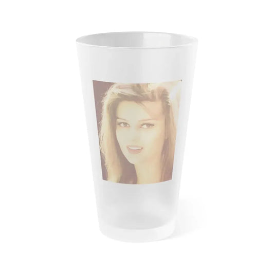 Pamela Tiffin #29 (Vintage Female Icon) Frosted Pint Glass 16oz 16oz Frosted - Go Mug Yourself