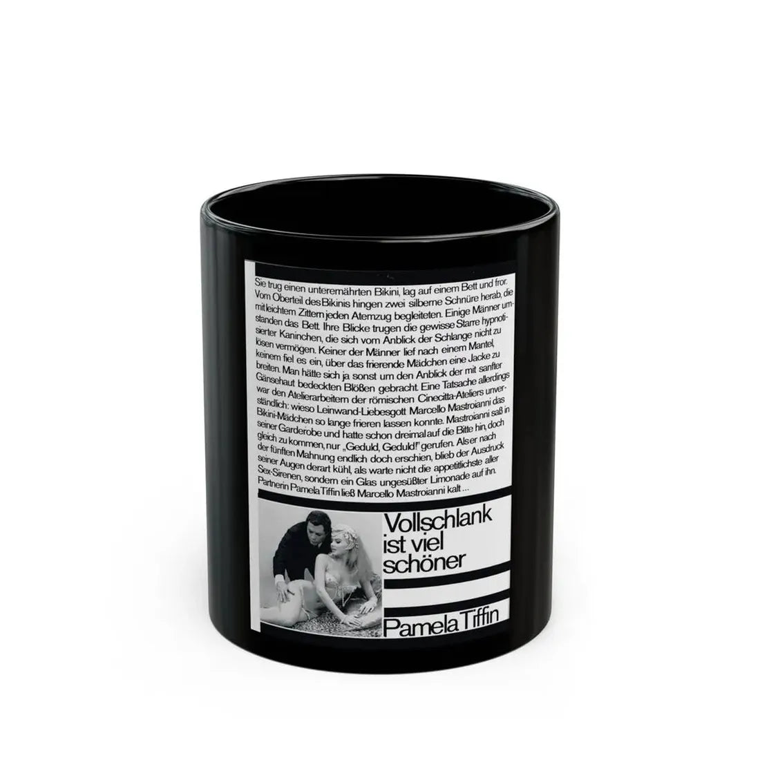 Pamela Tiffin #33 - Mag. Page (Vintage Female Icon) Black Coffee Mug 11oz - Go Mug Yourself