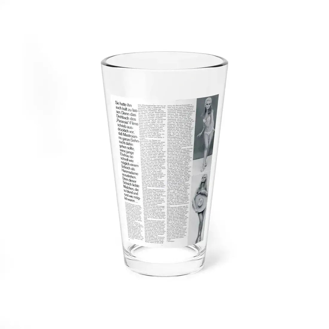 Pamela Tiffin #35 - Mag. Page (Vintage Female Icon) Pint Glass 16oz 16oz - Go Mug Yourself