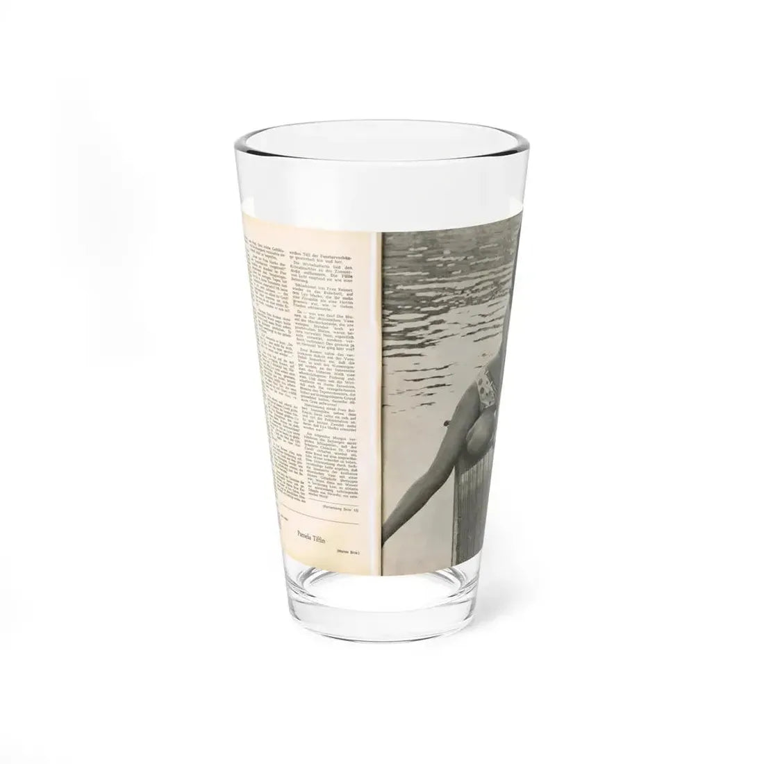 Pamela Tiffin #36 - 2 Mag. Pages (Vintage Female Icon) Pint Glass 16oz 16oz - Go Mug Yourself