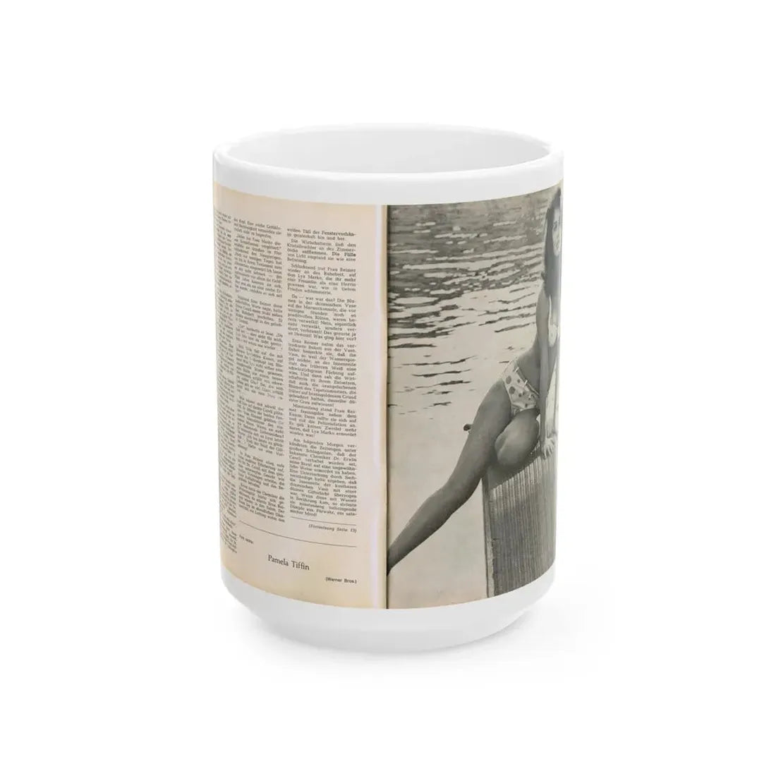 Pamela Tiffin #36 - 2 Mag. Pages (Vintage Female Icon) White Coffee Mug 15oz - Go Mug Yourself