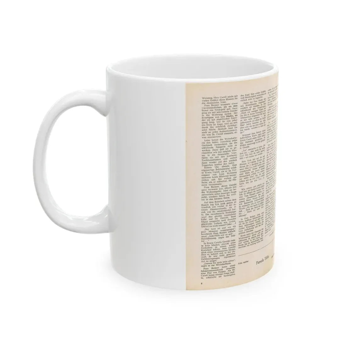 Pamela Tiffin #36 - 2 Mag. Pages (Vintage Female Icon) White Coffee Mug - Go Mug Yourself