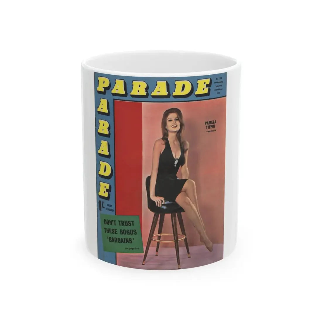 Pamela Tiffin #37 - Mag. Cover (Vintage Female Icon) White Coffee Mug 11oz - Go Mug Yourself