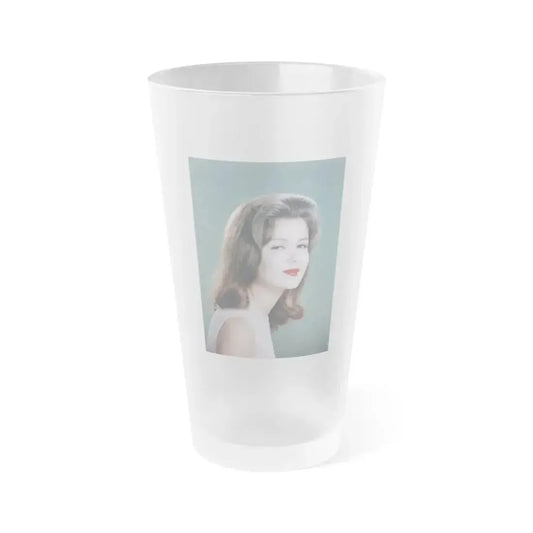 Pamela Tiffin #49 (Vintage Female Icon) Frosted Pint Glass 16oz 16oz Frosted - Go Mug Yourself