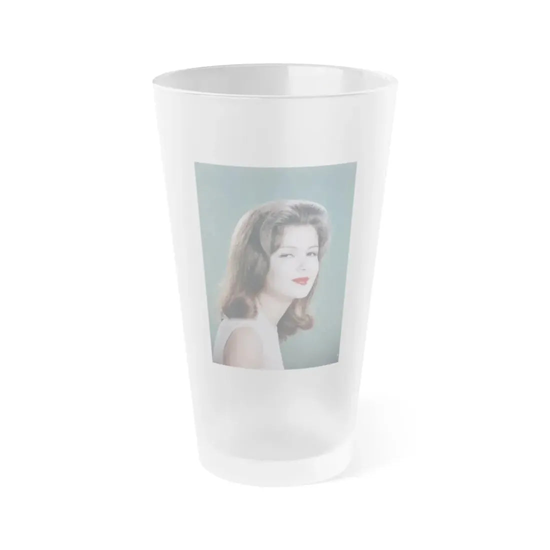 Pamela Tiffin #49 (Vintage Female Icon) Frosted Pint Glass 16oz 16oz Frosted - Go Mug Yourself