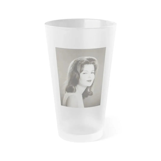 Pamela Tiffin #491 (Vintage Female Icon) Frosted Pint Glass 16oz 16oz Frosted - Go Mug Yourself