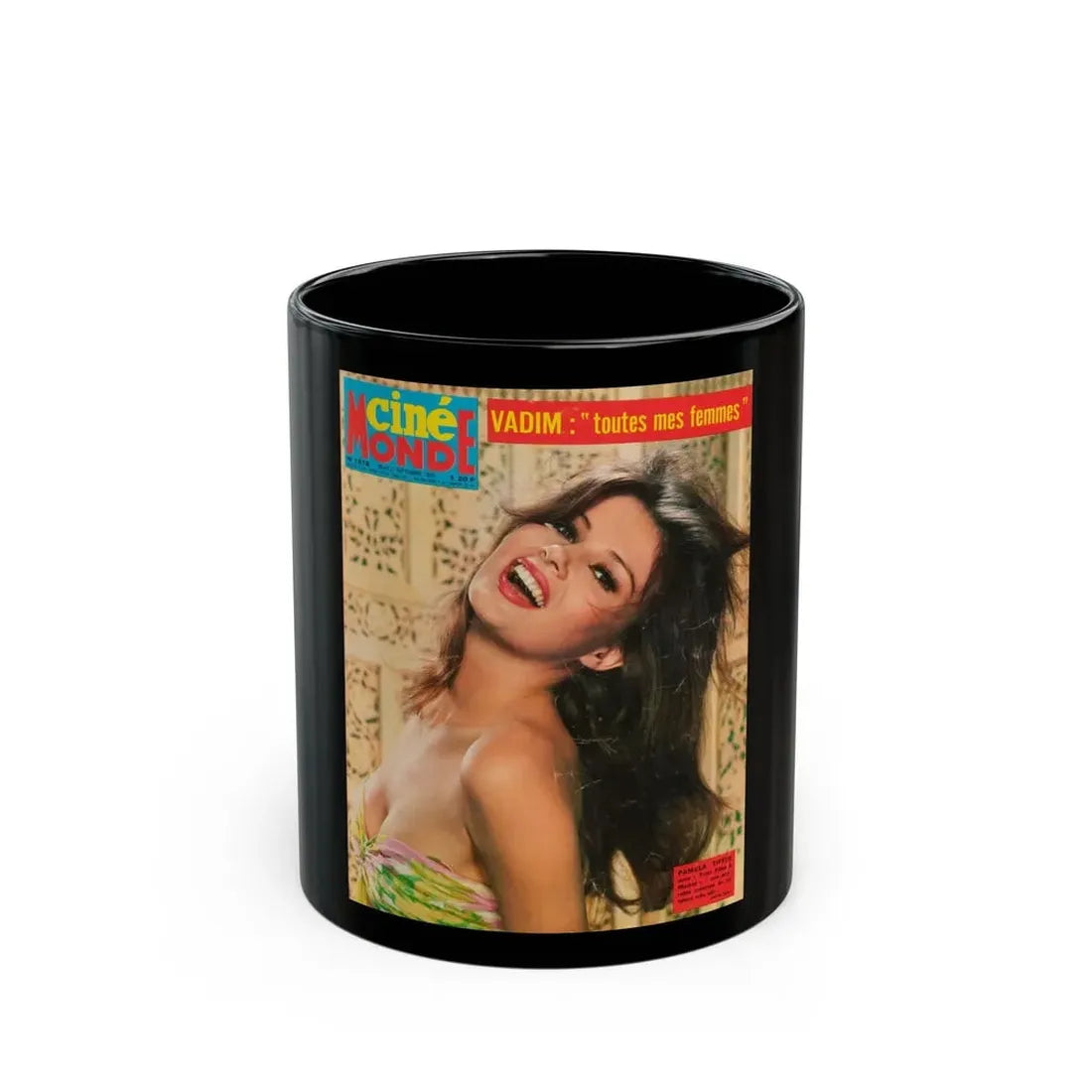 Pamela Tiffin #51 - Mag. Cover (Vintage Female Icon) Black Coffee Mug 11oz - Go Mug Yourself