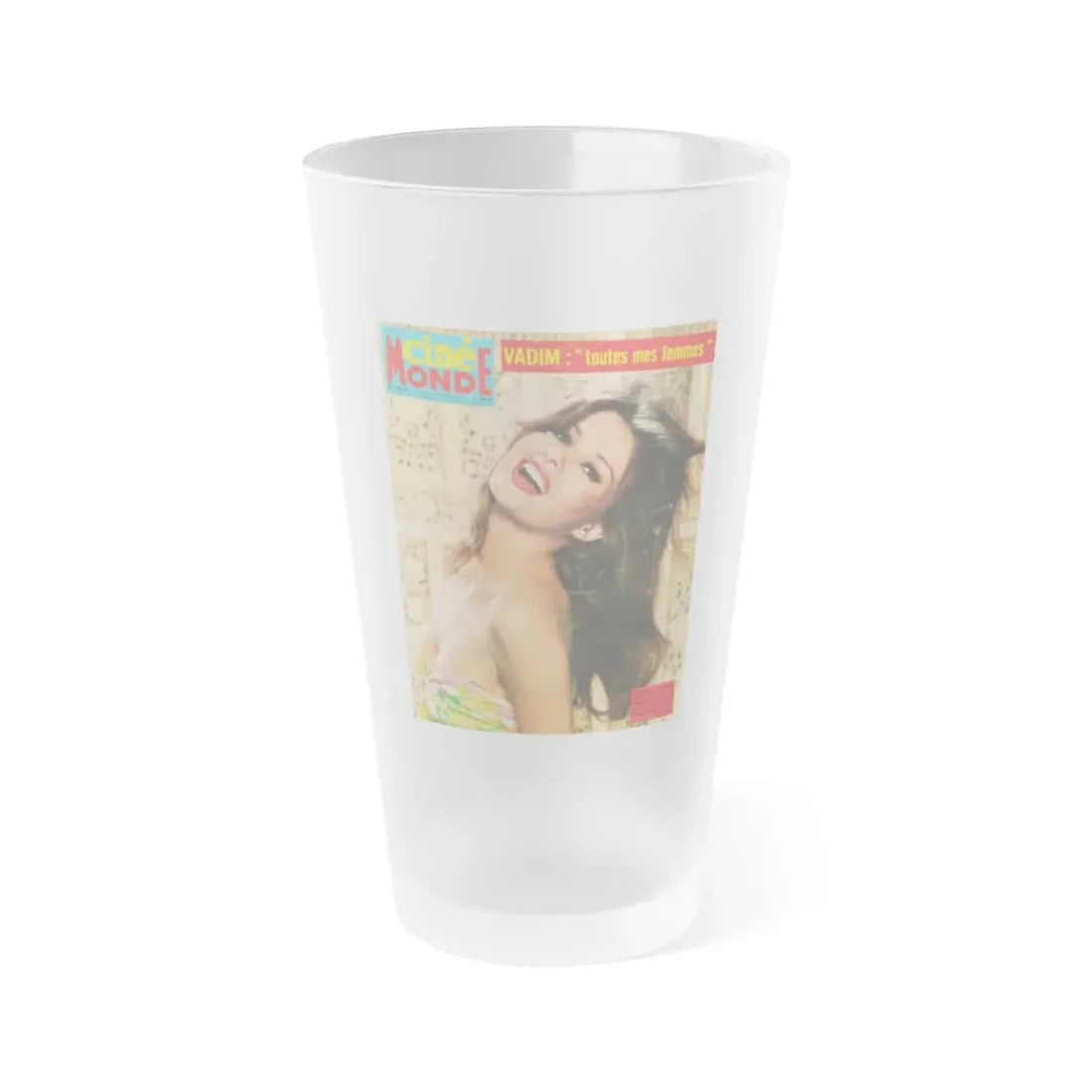 Pamela Tiffin #51 - Mag. Cover (Vintage Female Icon) Frosted Pint Glass 16oz 16oz Frosted - Go Mug Yourself