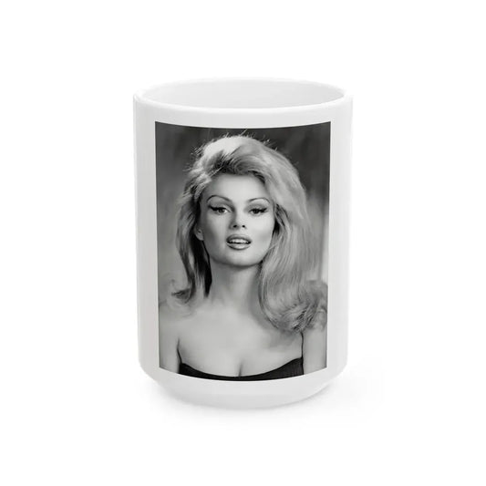 Pamela Tiffin #54 (Vintage Female Icon) White Coffee Mug 15oz - Go Mug Yourself