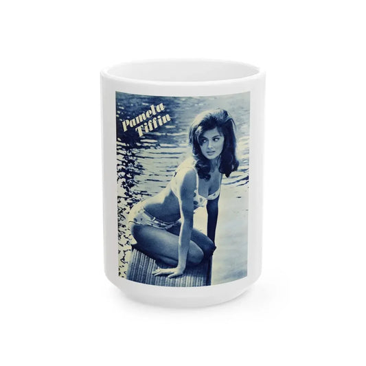 Pamela Tiffin #63 (Vintage Female Icon) White Coffee Mug 15oz - Go Mug Yourself