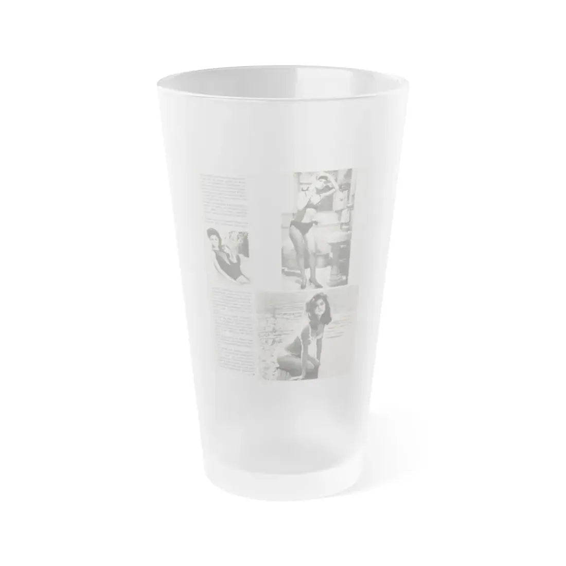 Pamela Tiffin #68 - Mag Page (Vintage Female Icon) Frosted Pint Glass 16oz 16oz Frosted - Go Mug Yourself