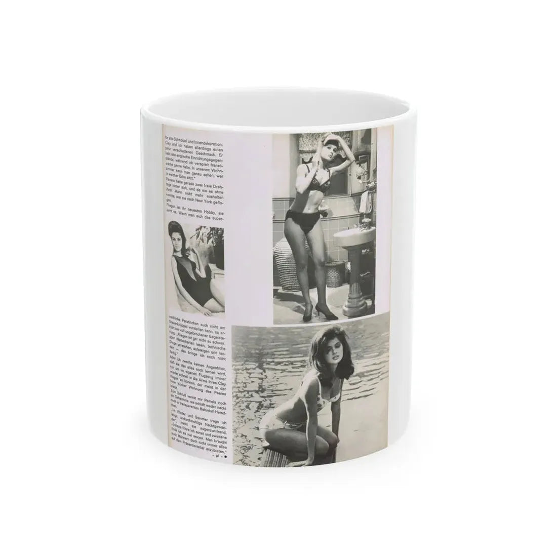 Pamela Tiffin #68 - Mag Page (Vintage Female Icon) White Coffee Mug 11oz - Go Mug Yourself