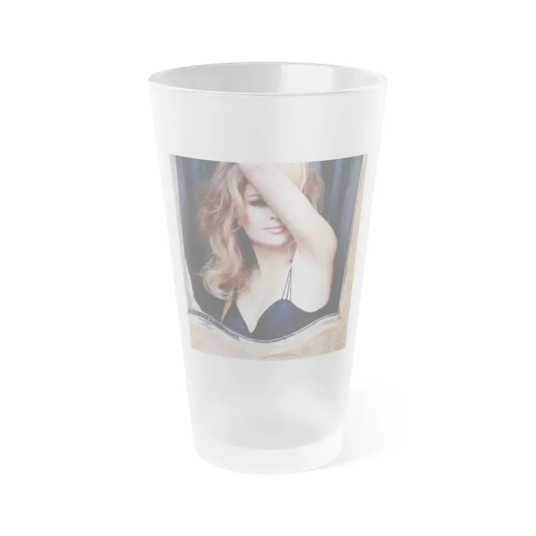 Pamela Tiffin #69 (Vintage Female Icon) Frosted Pint Glass 16oz 16oz Frosted - Go Mug Yourself