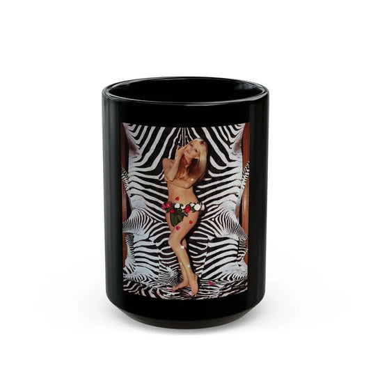 Pamela Tiffin #75 (Vintage Female Icon) Black Coffee Mug 15oz - Go Mug Yourself