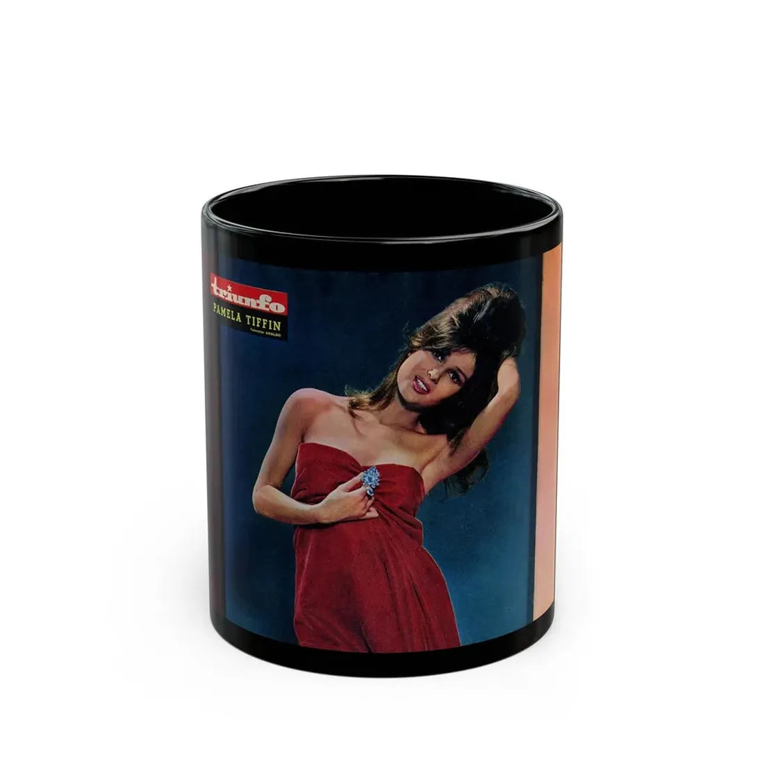 Pamela Tiffin #80 - Mag. Centerfold (Vintage Female Icon) Black Coffee Mug 11oz - Go Mug Yourself
