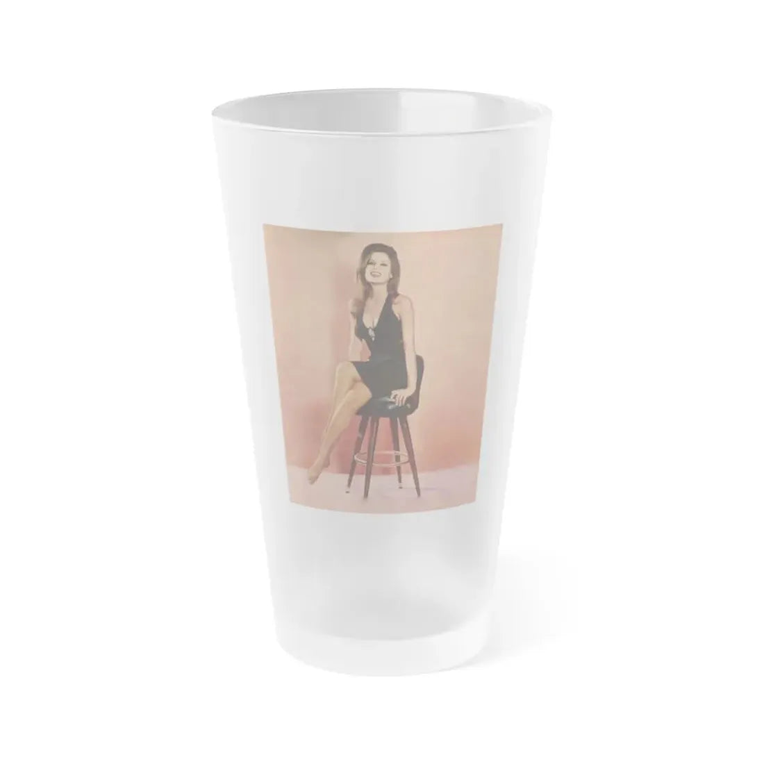 Pamela Tiffin #81 (Vintage Female Icon) Frosted Pint Glass 16oz 16oz Frosted - Go Mug Yourself