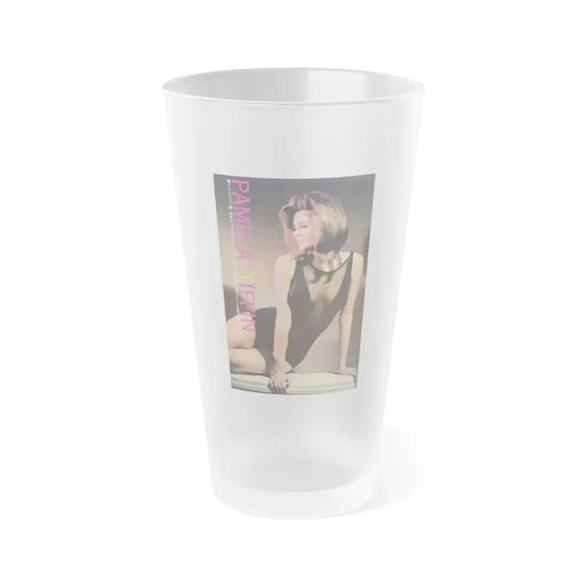 Pamela Tiffin #85 - Color (Vintage Female Icon) Frosted Pint Glass 16oz 16oz Frosted - Go Mug Yourself