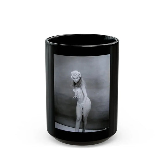 Pamela Tiffin #95 (Vintage Female Icon) Black Coffee Mug 15oz - Go Mug Yourself