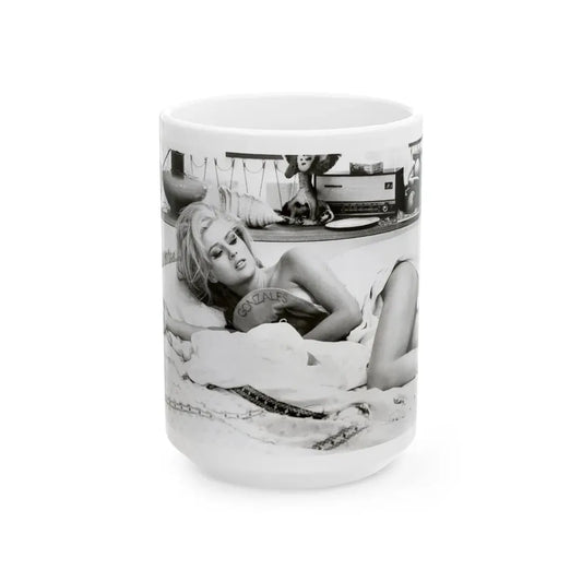 Pamela Tiffin #96 (Vintage Female Icon) White Coffee Mug 15oz - Go Mug Yourself