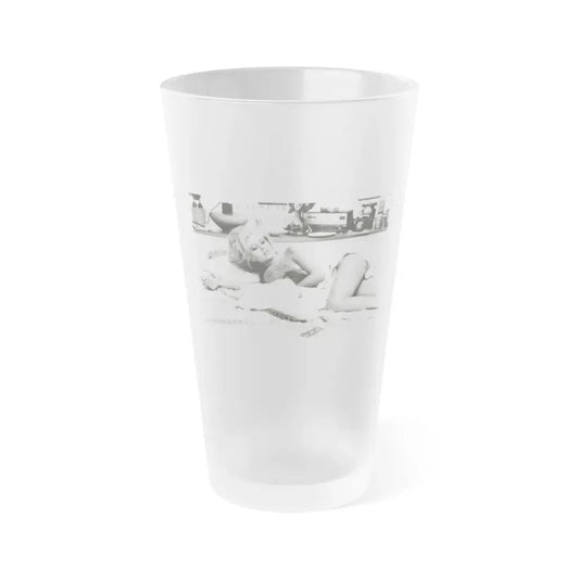 Pamela Tiffin #961 (Vintage Female Icon) Frosted Pint Glass 16oz 16oz Frosted - Go Mug Yourself