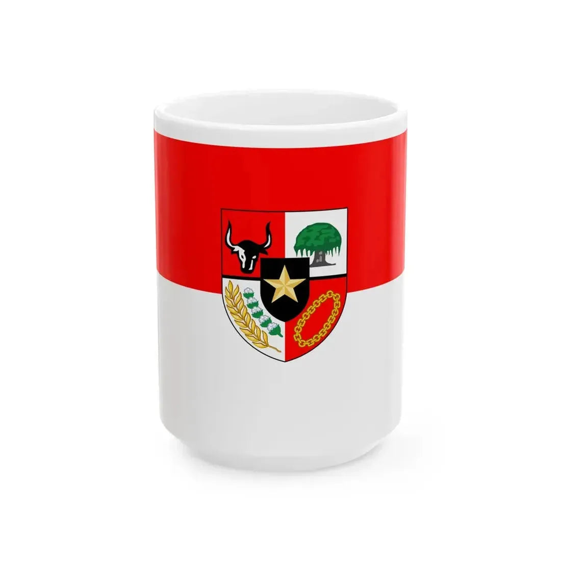 Pancasila Merah Putih (Indonesia) White Coffee Mug 15oz - Go Mug Yourself