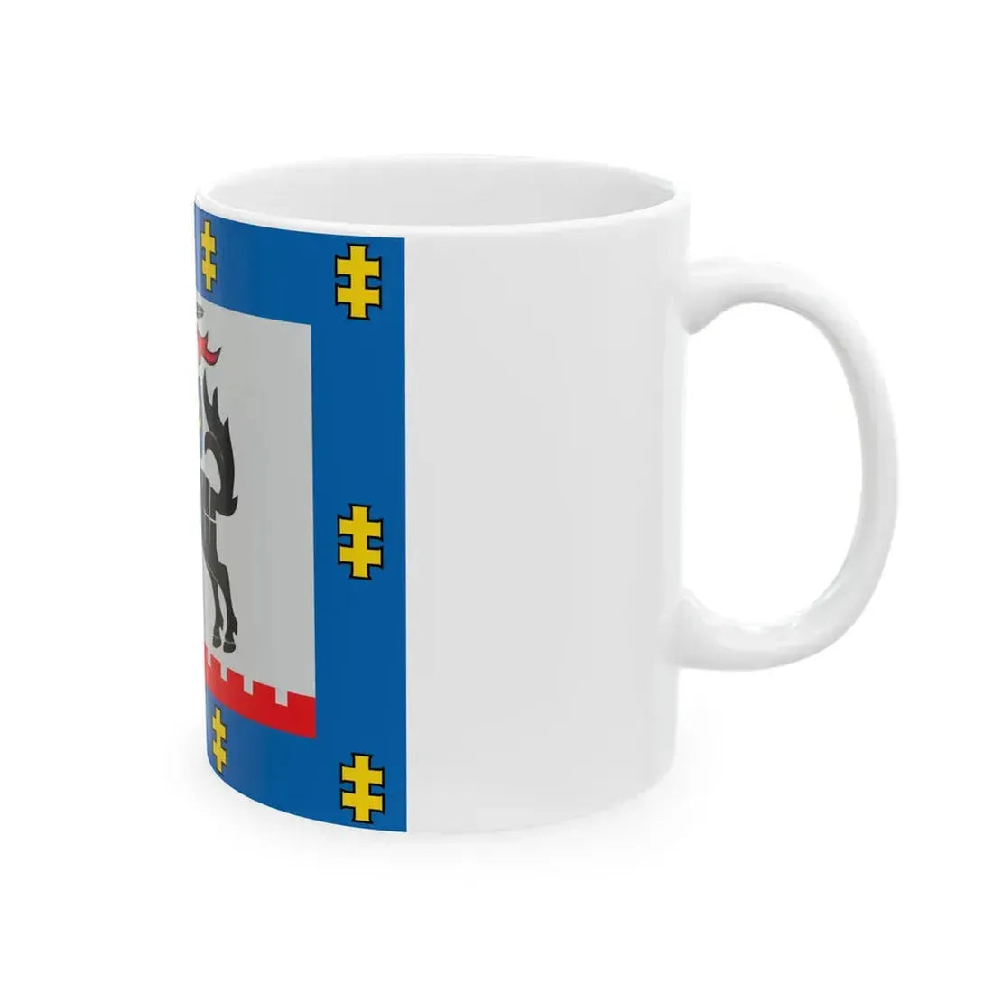 Panevezys County flag (Lithuania) White Coffee Mug - Go Mug Yourself