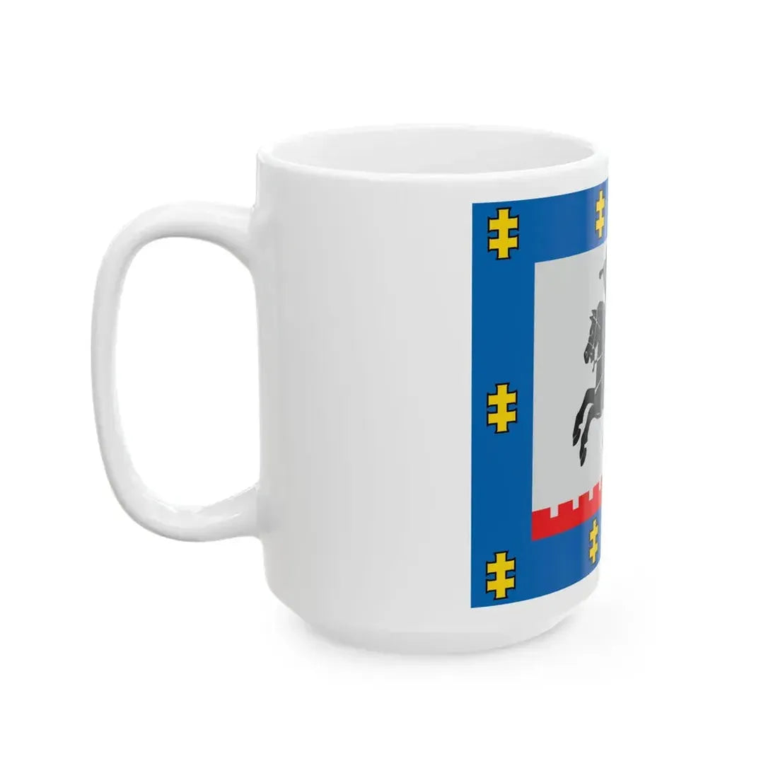 Panevezys County flag (Lithuania) White Coffee Mug - Go Mug Yourself
