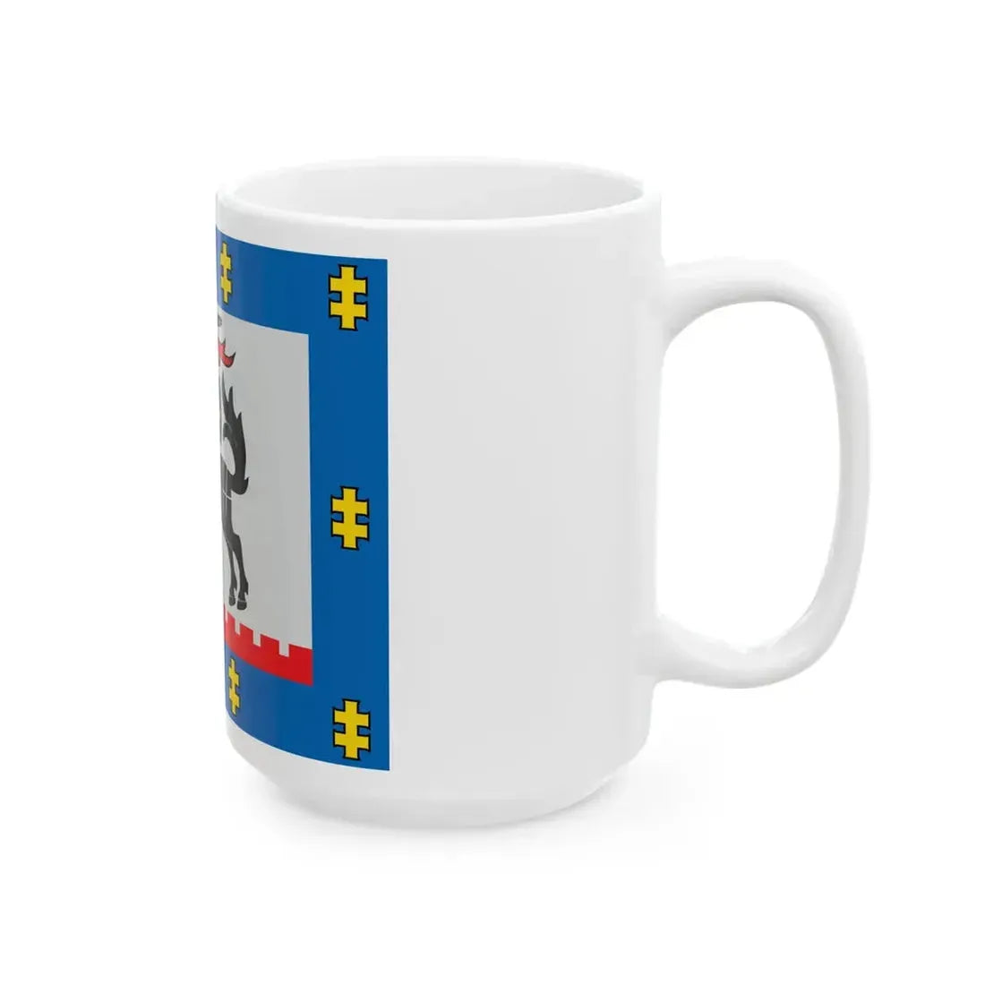 Panevezys County flag (Lithuania) White Coffee Mug - Go Mug Yourself