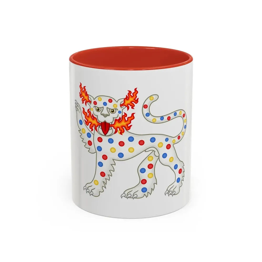 Panther Badge of Henry VI - Accent Coffee Mug 11oz Red - Go Mug Yourself