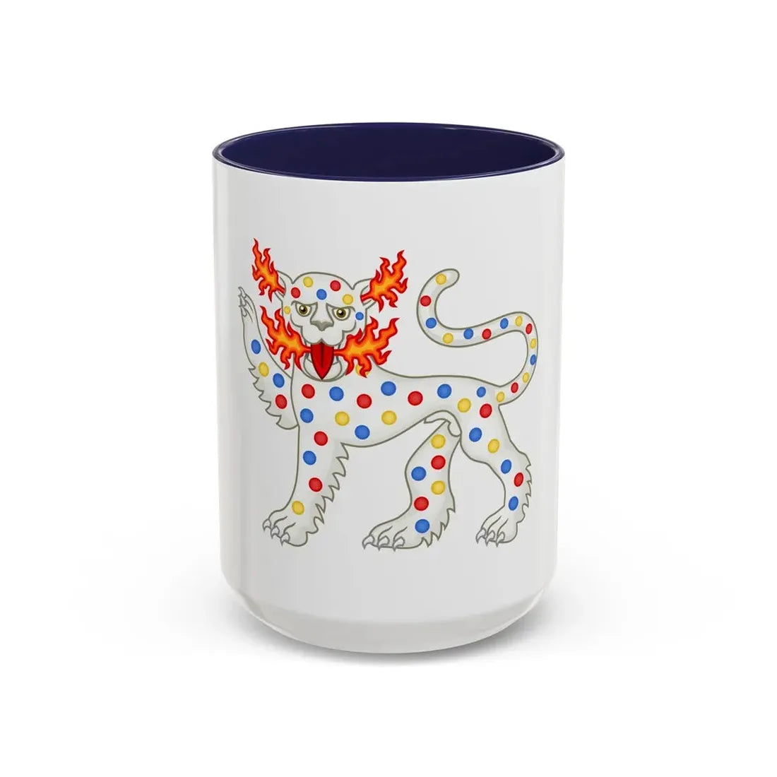 Panther Badge of Henry VI - Accent Coffee Mug 15oz Navy - Go Mug Yourself