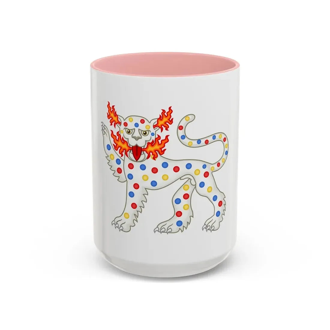 Panther Badge of Henry VI - Accent Coffee Mug 15oz Pink - Go Mug Yourself