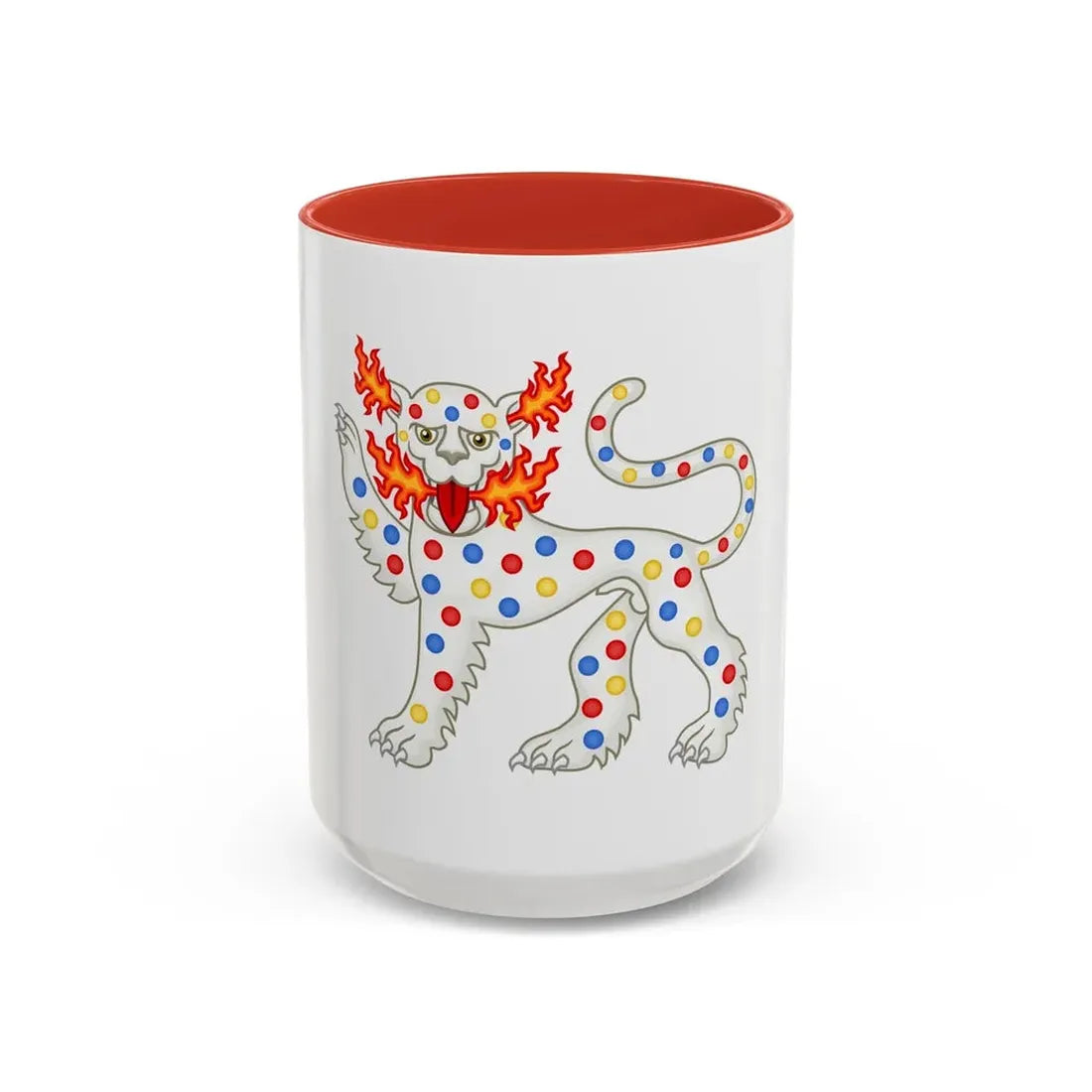 Panther Badge of Henry VI - Accent Coffee Mug 15oz Red - Go Mug Yourself