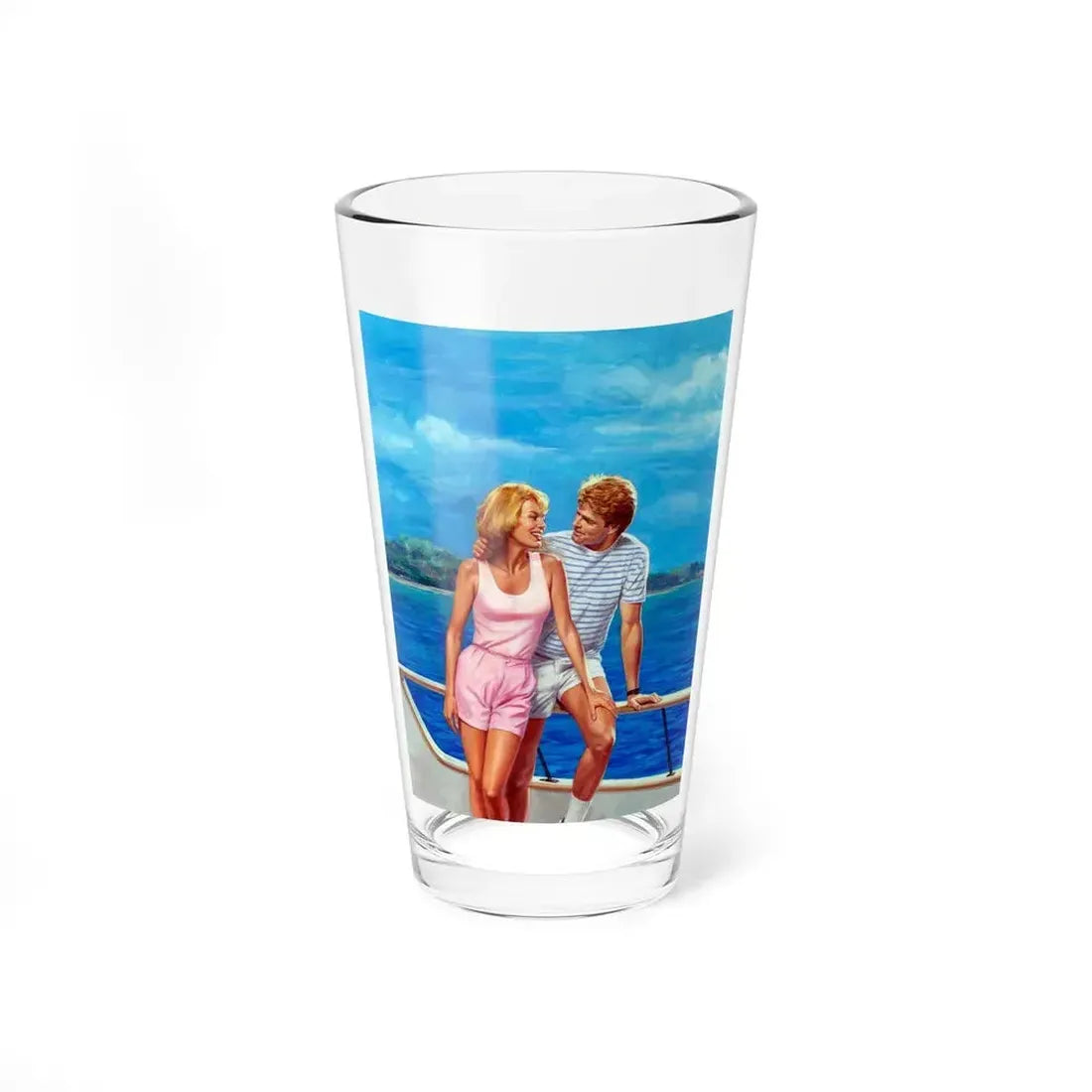 Paradise Island paperback cover, 1990 - Pint Glass 16oz 16oz - Go Mug Yourself