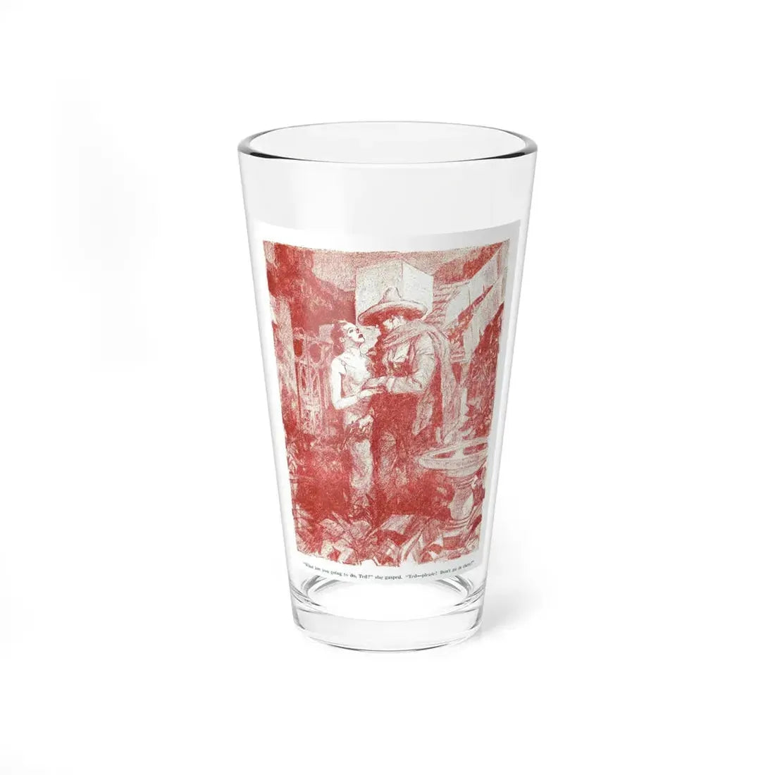Paraguay Fugitive, Blue Book Magazine, March 1940 (Magazine Illustration) Pint Glass 16oz 16oz - Go Mug Yourself