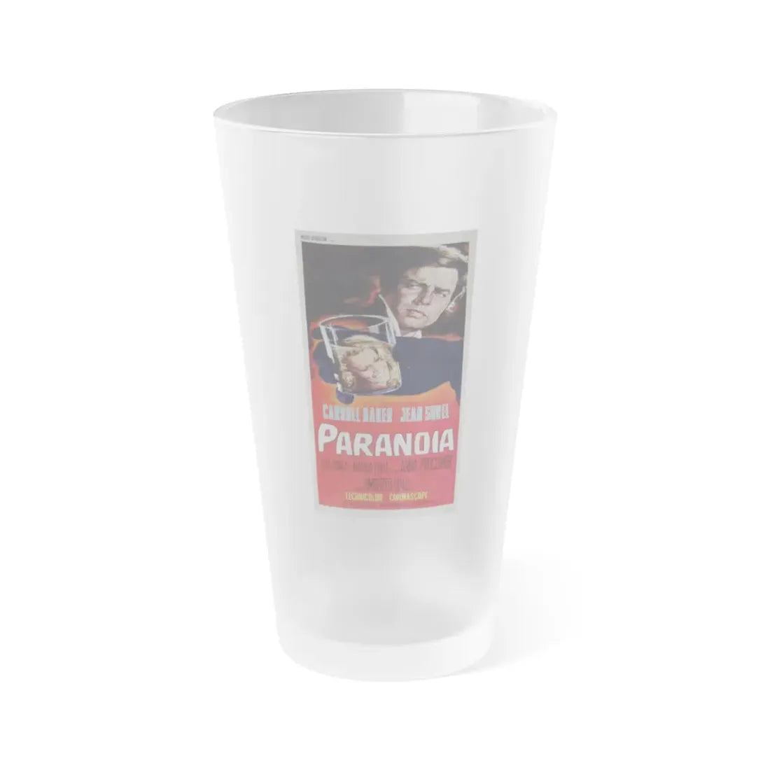 PARANOIA 1970 Movie Poster - Frosted Pint Glass 16oz 16oz Frosted - Go Mug Yourself