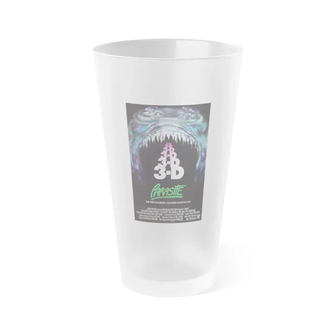 PARASITE 1982 Movie Poster - Frosted Pint Glass 16oz 16oz Frosted - Go Mug Yourself