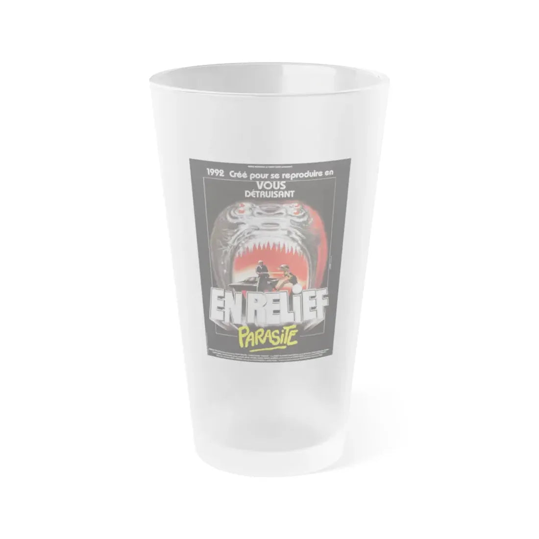 PARASITE (FRENCH) 1982 Movie Poster - Frosted Pint Glass 16oz 16oz Frosted - Go Mug Yourself