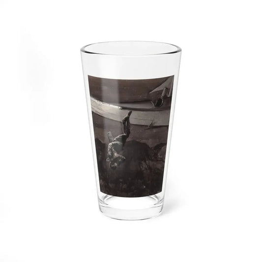Paratrooper (Magazine Illustration) Pint Glass 16oz 16oz - Go Mug Yourself