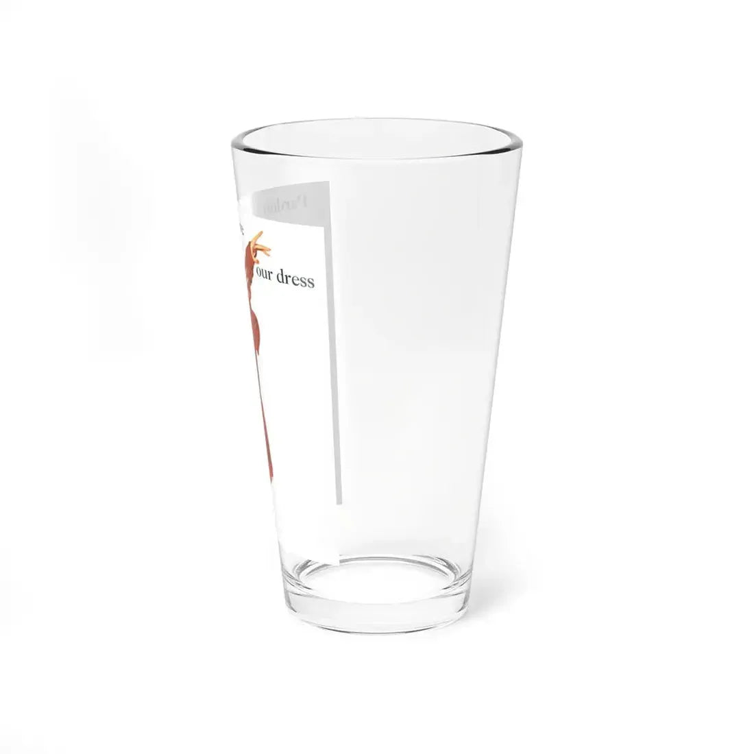 Pardon us while we change our dress, Philip Morris ad, 1955 (Magazine Illustration) Pint Glass 16oz - Go Mug Yourself