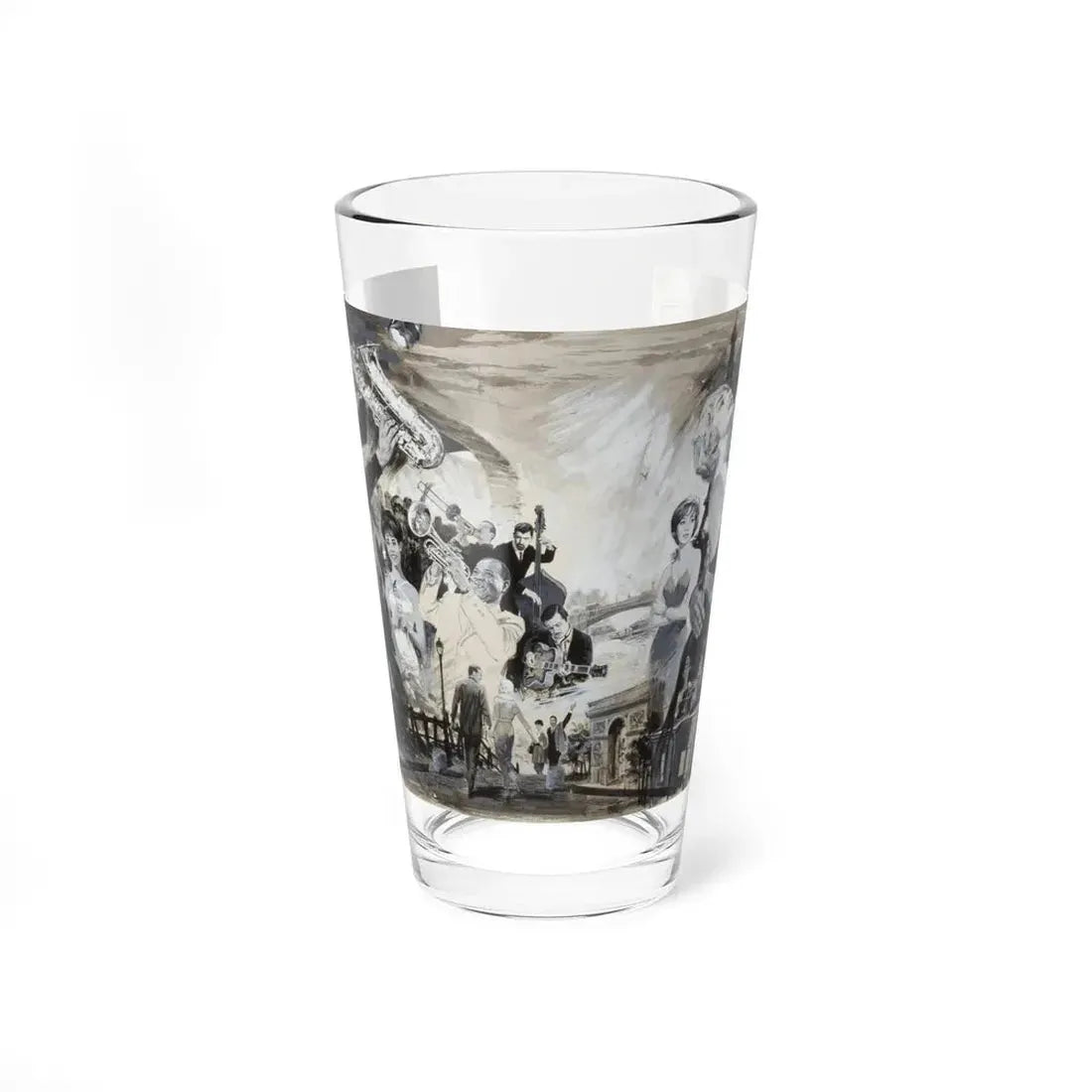 Paris Blues, movie poster preliminary illustration (Magazine Illustration) Pint Glass 16oz 16oz - Go Mug Yourself