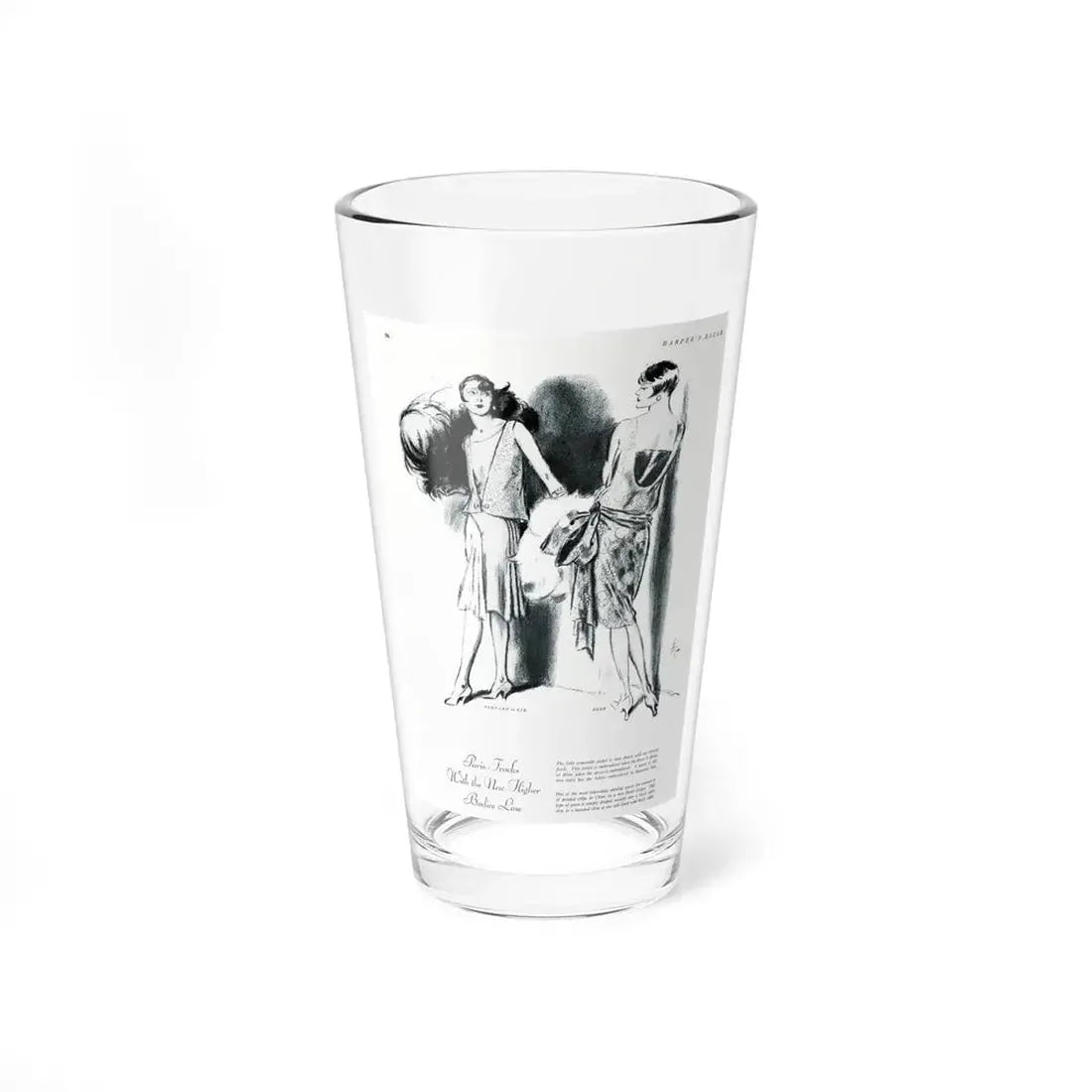 Paris Draws a New Color Line (2), Harper's Bazaar, April 1927 (Magazine Illustration) Pint Glass 16oz 16oz - Go Mug Yourself