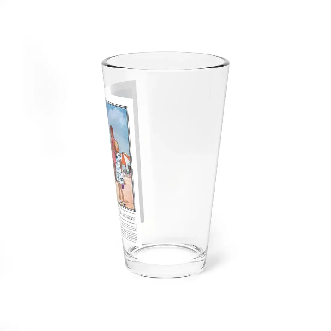 Paris Play Clothes Go To The Seashore, McCall's, July 1930 (Magazine Illustration) Pint Glass 16oz - Go Mug Yourself