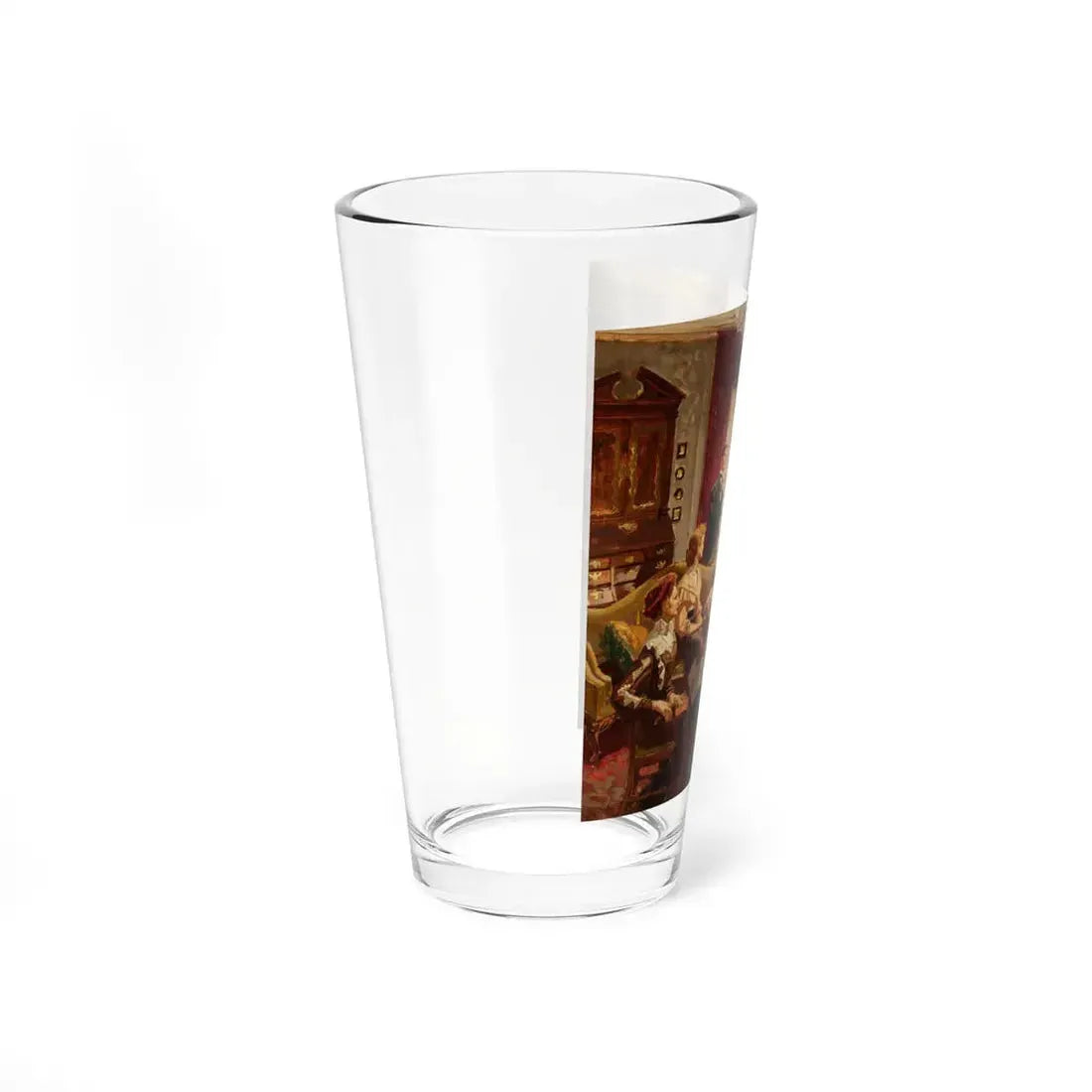 Parlor study (Magazine Illustration) Pint Glass 16oz - Go Mug Yourself