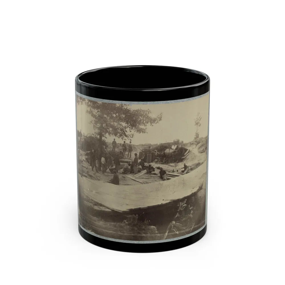 Part Of Federal Line Of Works Showing Bombproof Tents Occupied By U.S. Colored Troops In Front Of Petersburg, Va., Aug. 7, 1864 (U.S. Civil War) Black Coffee Mug-11oz-Go Mug Yourself
