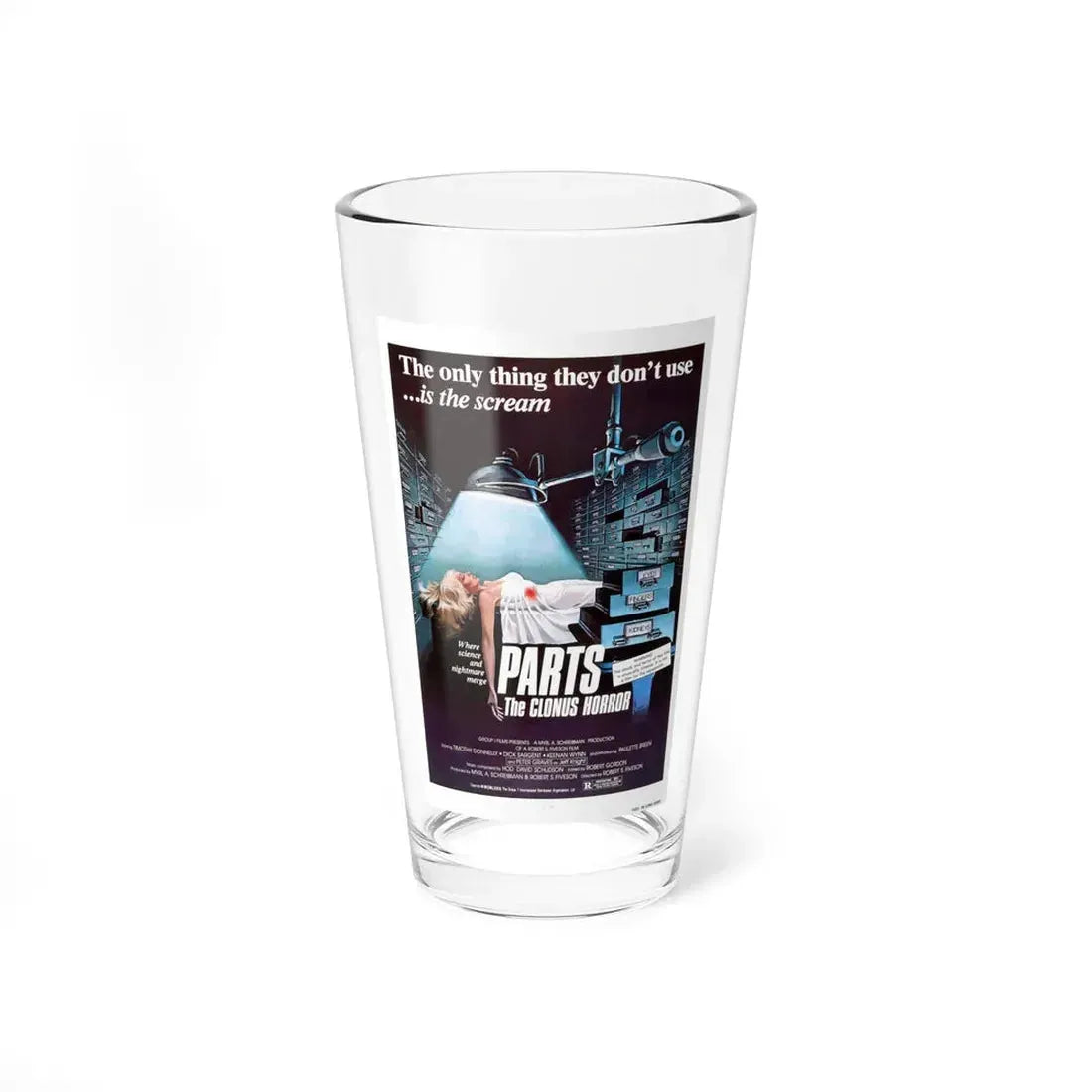 PARTS THE CLONUS HORROR 1979 Movie Poster - Pint Glass 16oz 16oz - Go Mug Yourself